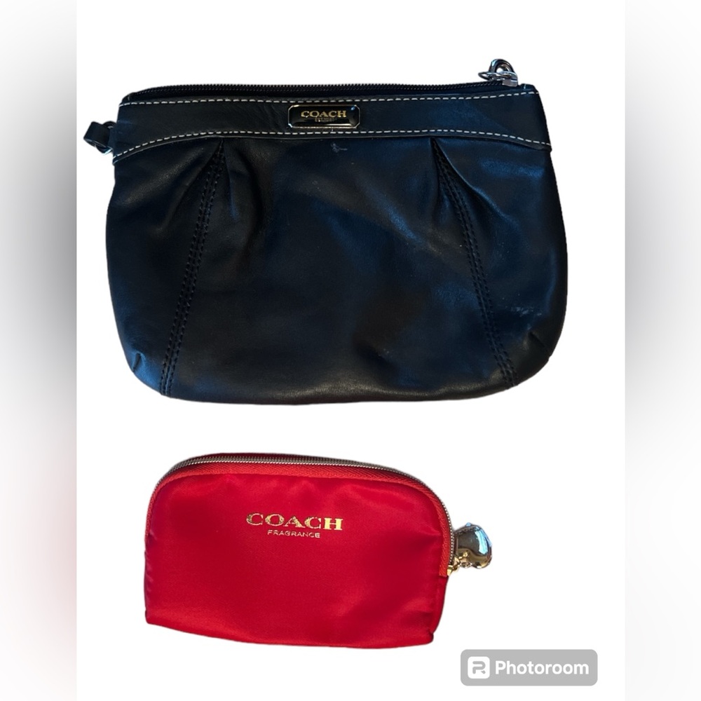 Coach clutch and coin pouch